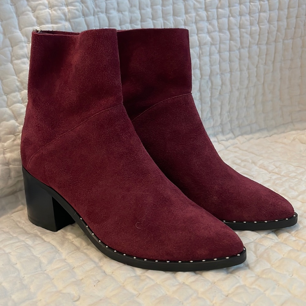 Burgundy ankle boots - Picture 1 of 7